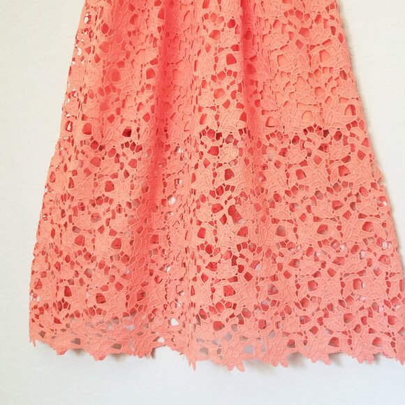 ASTR The Label Floral Lace Midi Dress Size S Coral Guipure Wedding Guest Party - Picture 11 of 16